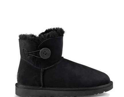 UGG Womens Mini Bailey Button Black 1016422 Cheap