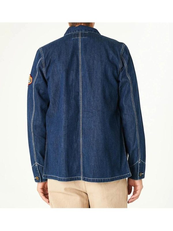 Deus Souvenir Chore Jacket Mid Indigo DMP206460 For Discount