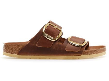 Arizona Big Buckle Oiled Leather Unisex Slides Sandals - UK 5.5 - US 8 Women   6 Men - EU 39 Discount