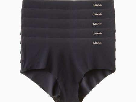 Calvin Klein Women s Invisibles 5 Pack Seamless Hipster Black QD3557 001 Discount