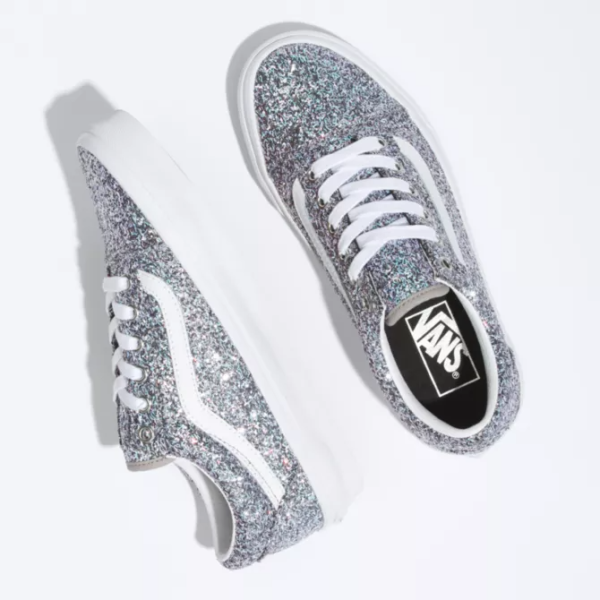 Vans Shiny Party Old Skool Silver True White VN0A5KRF8E5 Discount