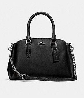 Coach Crossgrain Leather Mini Sage Carryall Bag Black F28977 Sale