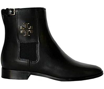 Tory Burch Women s Wyatt Mid Calf Leather Gore Bootie Perfect Black Perfect Black 50837 004 Hot on Sale