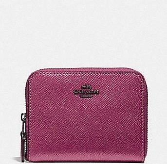 Coach Women s Small Zip Around Wallet Qb Metallic Magenta F29444 Online Hot Sale