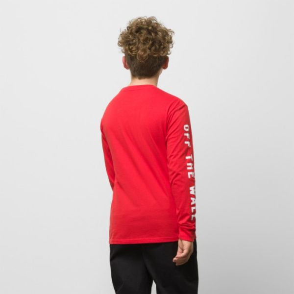 Vans Kids Off The Wall Combo Long Sleeve T-Shirt True Red VN0A5KF90PZ Online Sale