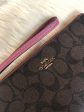 Coach Women s Signature PVC Corner Zip Large Wristlet SV Brown Azalea F58695 Sale