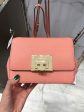 Michael Kors Women s Tina Small Clutch Leather Crossbody Bag Peach 35F7GT4C1L Online