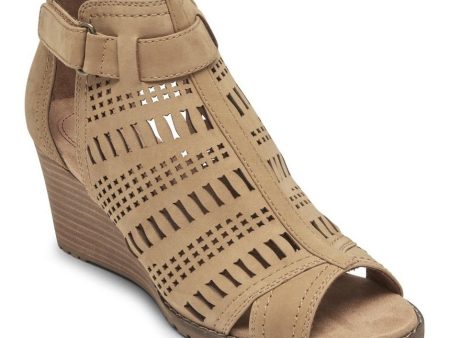 Rockport Womens Cobb Hill Lucinda Perforated Bootie Tan CH9707 Supply