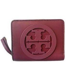 Tory Burch Women s Charlie Mini Bi Fold Wallet Imperial Garnet 52864 609 Sale