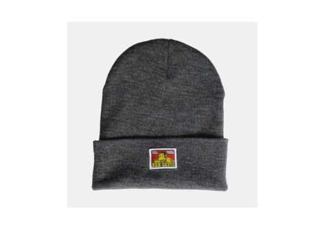 Ben Davis Beanie with Logo Charcoal Heather 9251 Fashion