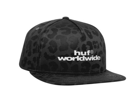 Huf Street Cat Snapback Hat Black HT00433 on Sale