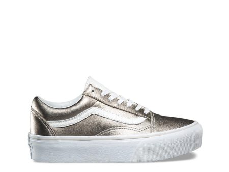 Vans UA Old Skool Platform Gray Gold True White VN0A3B3UOV6 Cheap