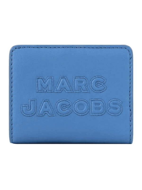 Marc Jacobs Women s Plain Leather Folding Wallet Mali Blue M0015752 489 For Sale