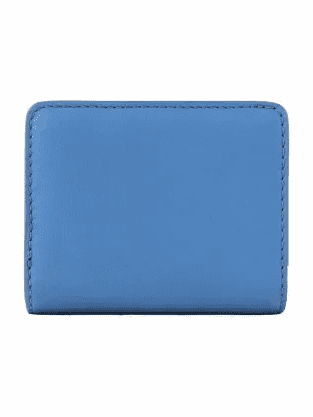 Marc Jacobs Women s Plain Leather Folding Wallet Mali Blue M0015752 489 For Sale