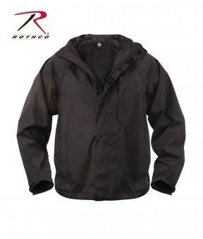 Rothco Packable Rain Jacket Black 3754 For Sale