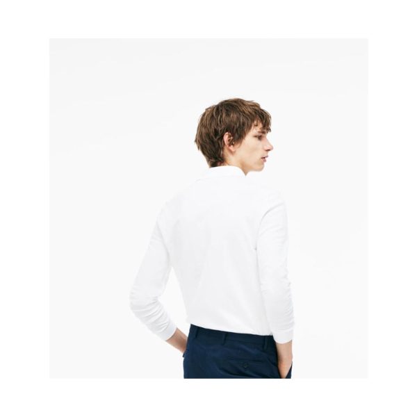 Lacoste Men s Long Sleeve Classic Pique Polo White L1312 001 For Cheap