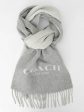 Coach Women s Double Faced Muffler Scarf Light Grey Chalk F56209 Discount