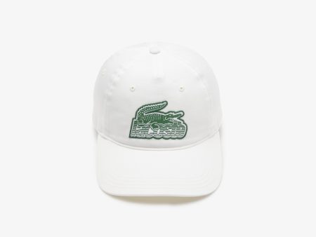 Lacoste Unisex Crocodile Patch Branded Cap White RK6846 70V Online