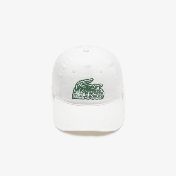 Lacoste Unisex Crocodile Patch Branded Cap White RK6846 70V Online