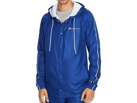 Champion Men s Satin Jacket with Hood Surf the Web V9656 Online now