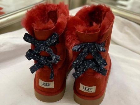 Ugg Kid s Bailey Bow Bandana Boots Matador Red 1010509Y K Sale