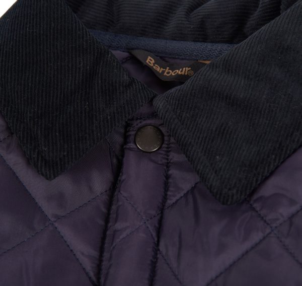 Barbour Boys Liddesdale Quilted Jacket Navy CQU0047 NY95 For Cheap