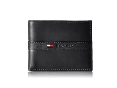 Tommy Hilfiger Men s Ranger Leather Passcase Wallet Black 31TL22X062 Online Sale