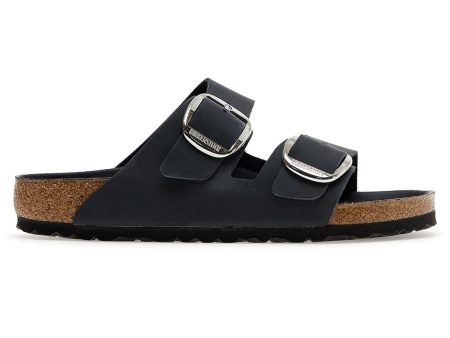 Arizona Big Buckle Oiled Leather Unisex Slides Sandals - UK 4.5 - US 6 Women   4 Men - EU 37 Hot on Sale