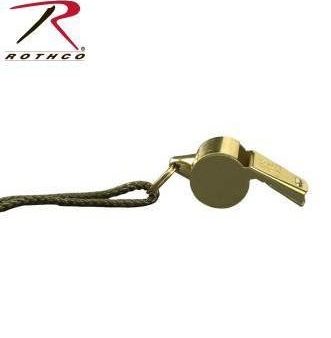 Rothco GI Style Police Whistle Brass 10366 For Sale