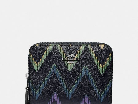 Coach Women s Small Zip Around Wallet With Geo Chevron Print Sv Midnight Multi F56270 SVF23 on Sale