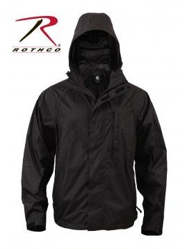 Rothco Packable Rain Jacket Black 3754 For Sale