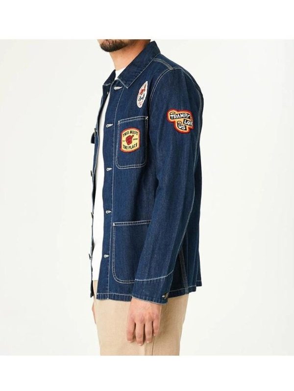 Deus Souvenir Chore Jacket Mid Indigo DMP206460 For Discount