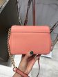 Michael Kors Women s Tina Small Clutch Leather Crossbody Bag Peach 35F7GT4C1L Online