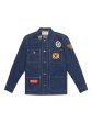 Deus Souvenir Chore Jacket Mid Indigo DMP206460 For Discount