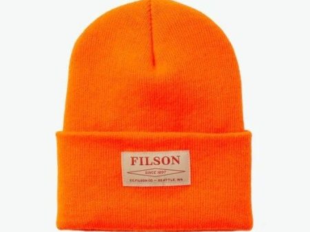 Filson Ballard Acrylic Watch Cap Beanie Blaze Orange 20202029 Hot on Sale